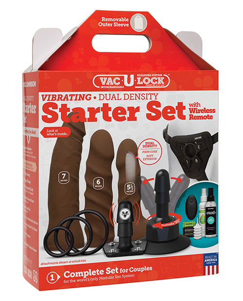 Vac-u-lock Dual Density Starter Set W-wireless Remote - Chocolate - LUST Depot