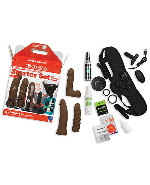 Vac-u-lock Dual Density Starter Set W-wireless Remote - Chocolate - LUST Depot