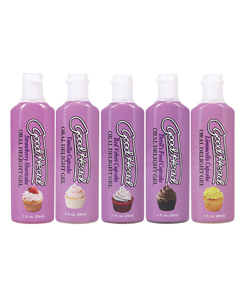 Goodhead Cupcake Oral Delight Gel - Asst. Flavors Pack Of 5 - LUST Depot