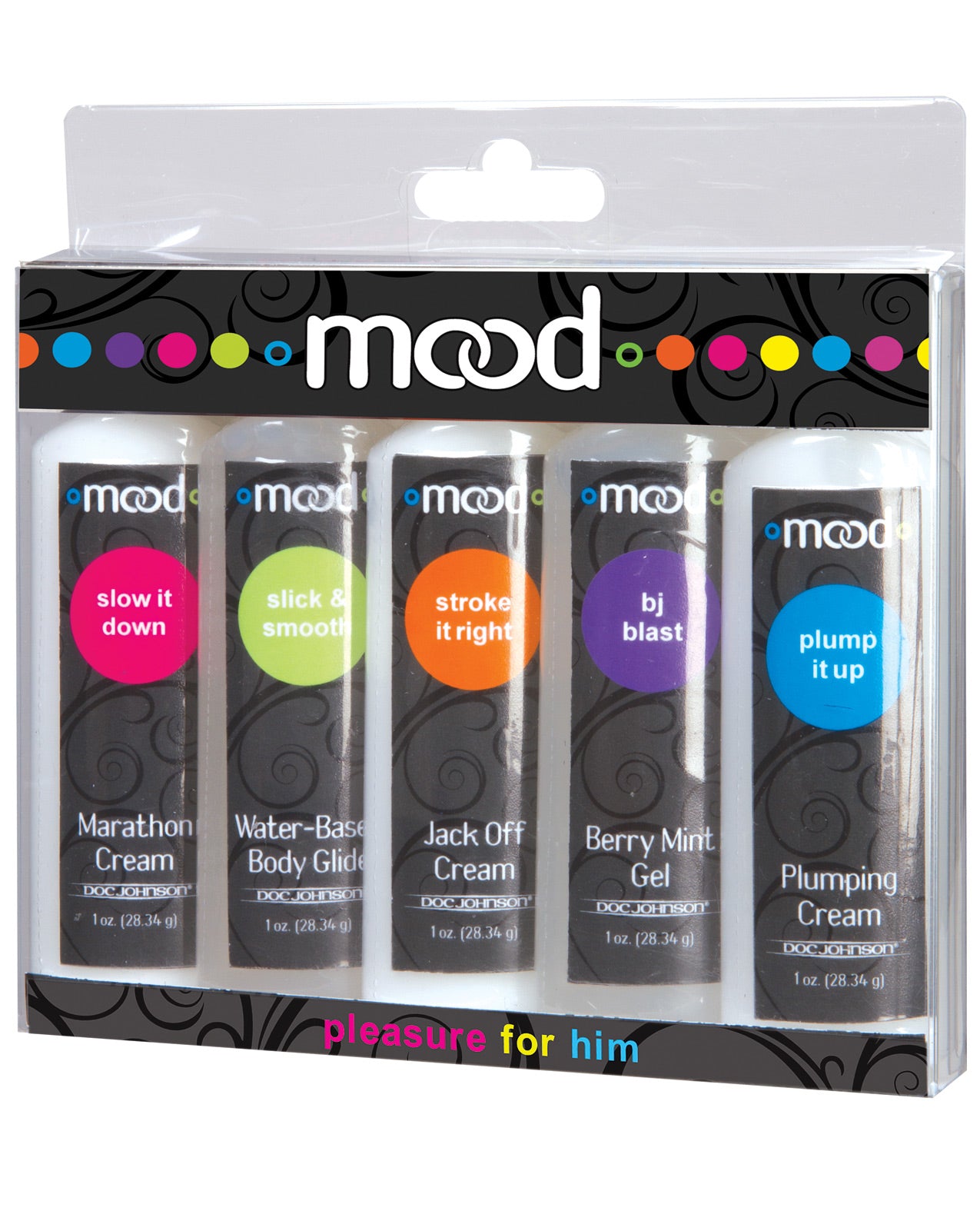 Mood Lube Pleasure For Him - Asst. Pack Of 5 - LUST Depot