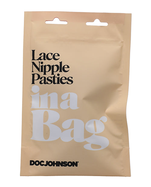 In A Bag Lace Nipple Pasties - Black - LUST Depot