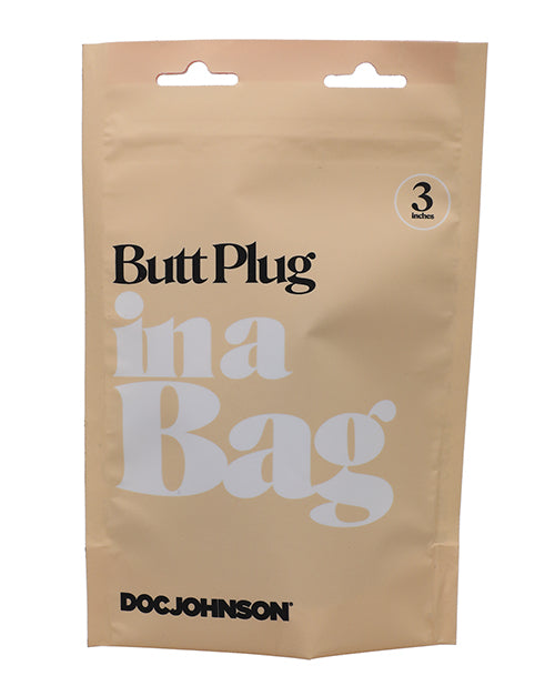 In A Bag 3" Butt Plug - Black - LUST Depot