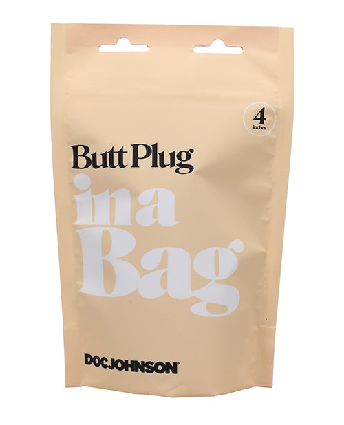 In A Bag 4" Butt Plug - Black - LUST Depot