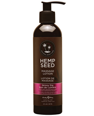 Earthly Body Hemp Seed Massage Lotion - 8 Oz Skinny Dip