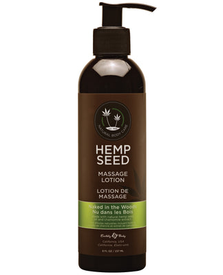 Earthly Body Hemp Seed Massage Lotion - 8 Oz Naked In The Woods