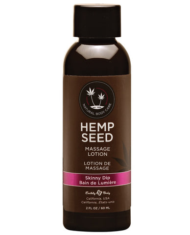 Earthly Body Hemp Seed Massage Lotion - 2 Oz Skinny Dip