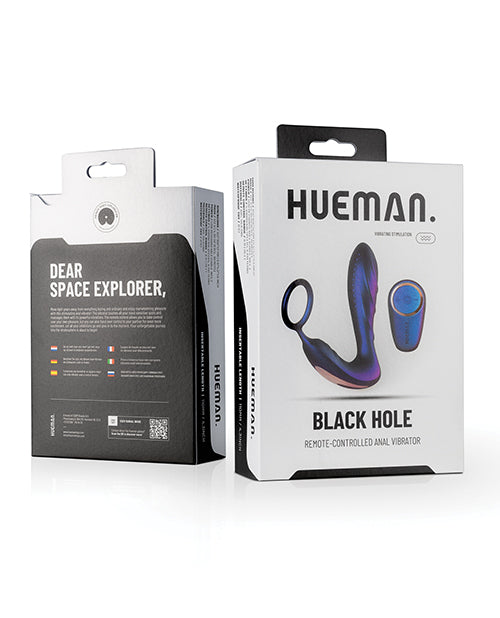 Hueman Black Hole Anal Vibrator W-cock Ring - Purple - LUST Depot