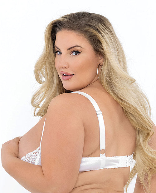 Lace Bra W/underwire Boning Cups White 42 - LUST Depot