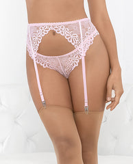 Lace Romance Garterbelt Pink Md