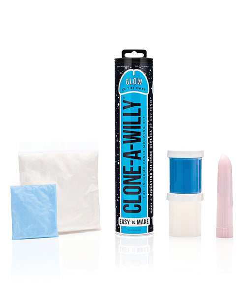 Clone-a-willy Kit Vibrating Glow In The Dark - Blue - LUST Depot