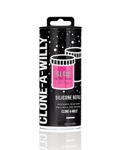 Clone-a-willy Silicone Glow In The Dark Refill - Hot Pink - LUST Depot