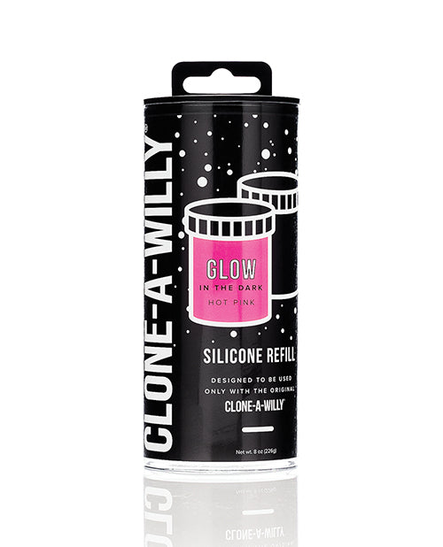 Clone-a-willy Silicone Glow In The Dark Refill - Hot Pink - LUST Depot