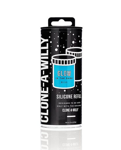 Clone-a-willy Silicone Glow In The Dark Refill - Blue - LUST Depot