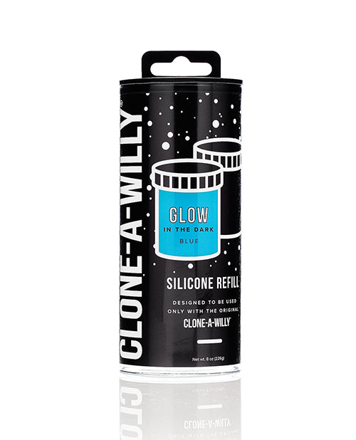 Clone-a-willy Silicone Glow In The Dark Refill - Blue - LUST Depot