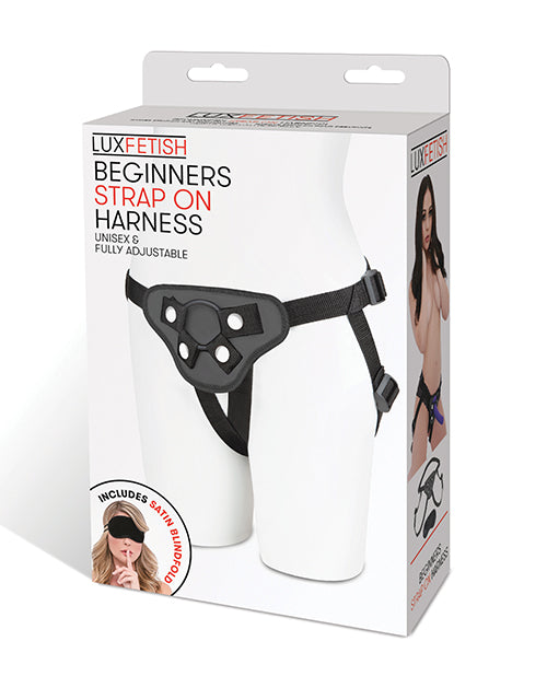 Lux Fetish Beginners Strap On Harness - Black - LUST Depot