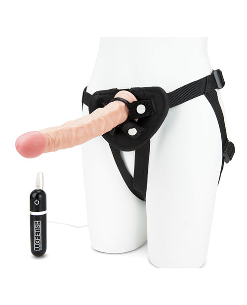 Lux Fetish 8.5" Realistic Vibrating Dildo W-strap On Harness Set - LUST Depot