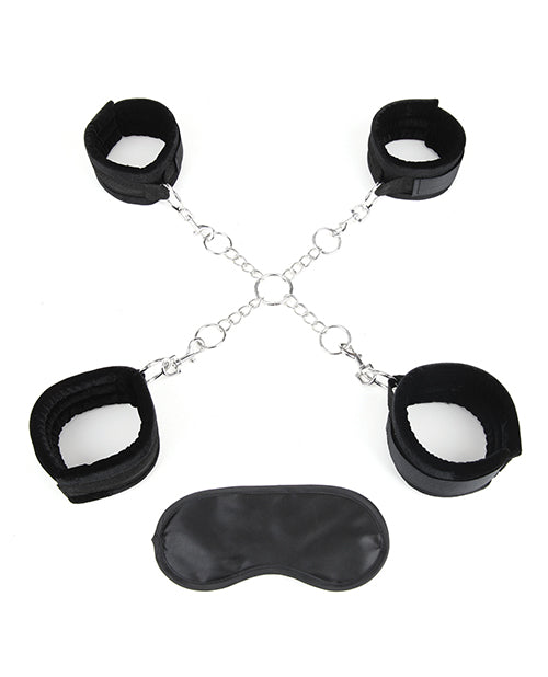 Lux Fetish Deluxe Chain Hogtie W-4 Universal Soft Restraint Cuffs - LUST Depot