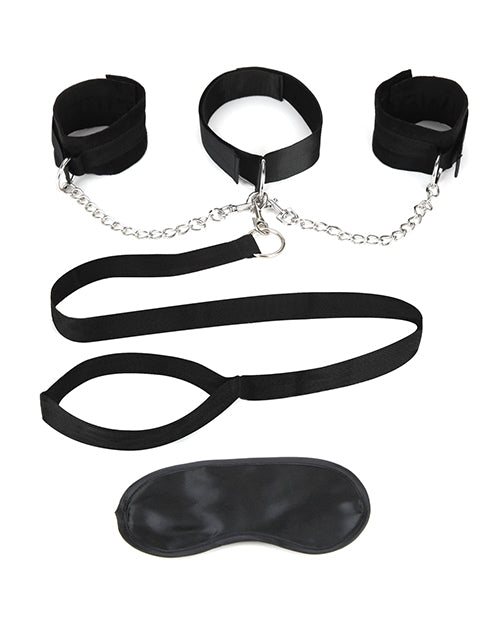 Lux Fetish Collar Cuffs & Leash Set - Removable - LUST Depot