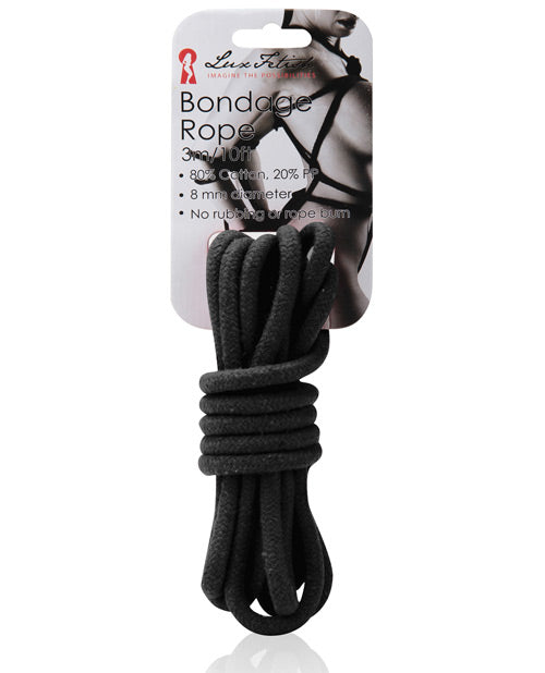 Lux Fetish Bondage Rope - 3 M Black - LUST Depot