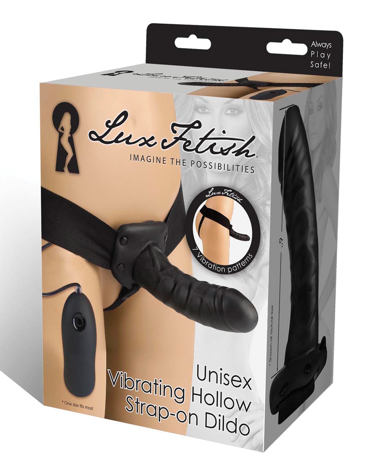 Lux Fetish Unisex Vibrating Hollow Strap On Dildo - LUST Depot