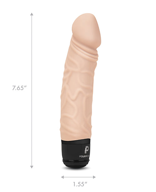 Powercocks 6.5" Realistic Vibrator - Ivory - LUST Depot