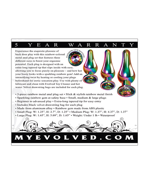 Evolved Rainbow Metal Plug Set - LUST Depot