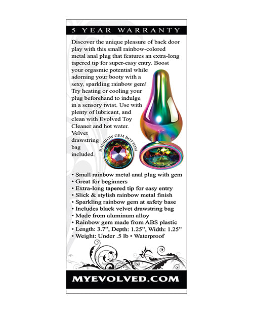 Evolved Rainbow Metal Plug - Small - LUST Depot