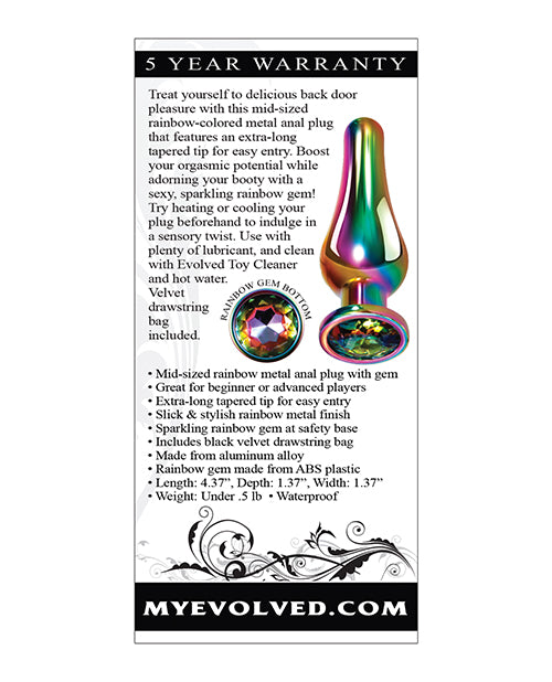 Evolved Rainbow Metal Plug - Medium - LUST Depot