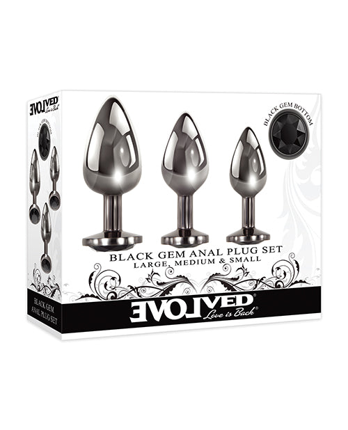 Evolved Black Gem Anal Plug Set - LUST Depot