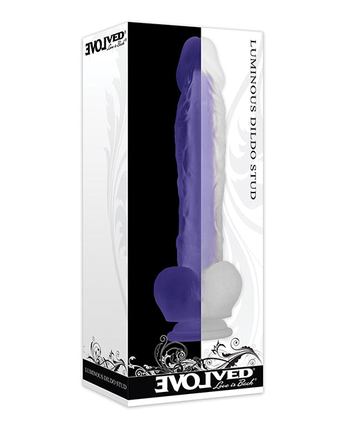 Evolved Luminous Dildo Stud Non Vibrating - Purple - LUST Depot