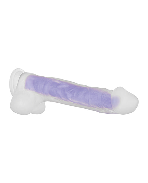 Evolved Luminous Dildo Stud Non Vibrating - Purple - LUST Depot