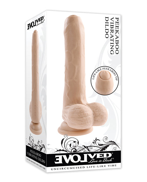 Evolved Peek A Boo Vibrating Dildo - Ivory - LUST Depot