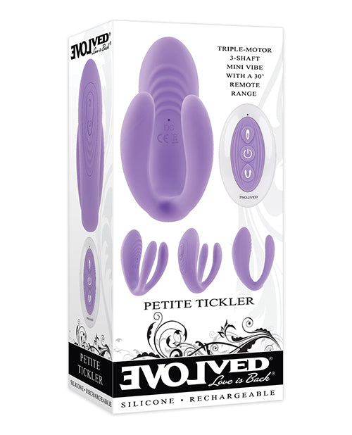 Evolved Petite Tickler Mini Vibe W-remote - Purple - LUST Depot