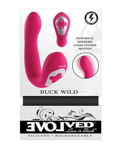 Evolved Buck Wild Come Hither Dual End Massager - Pink - LUST Depot