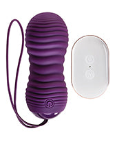 Evolved Eager Egg Vibrating & Thrusting Egg W-remote - Purple - LUST Depot