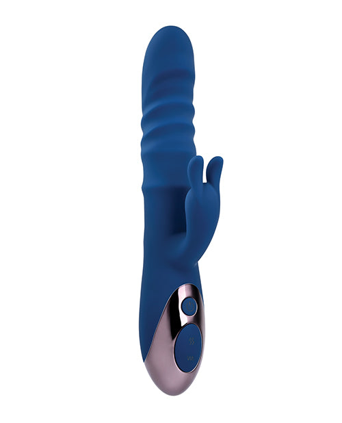 Evolved The Ringer Rechargeable Thrusting Rabbit - Blue - LUST Depot