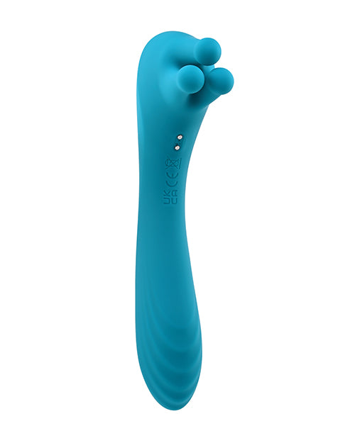 Evolved Heads Or Tails Rechargeable Vibrator - Teal - LUST Depot