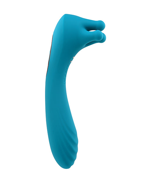 Evolved Heads Or Tails Rechargeable Vibrator - Teal - LUST Depot