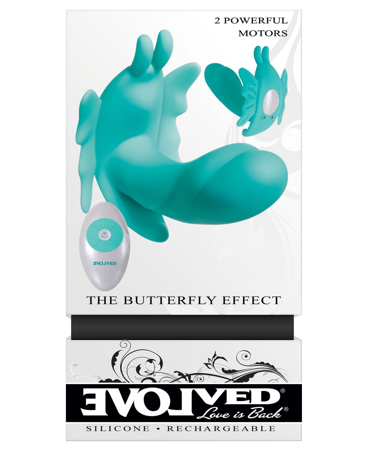 Evolved The Butterfly Effect Rechargeable Dual Stim - Teal - LUST Depot