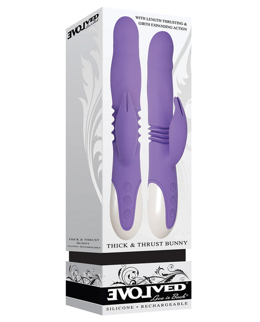 Evolved Thick & Thrust Bunny Dual Stim Rechargeable - Purple - LUST Depot