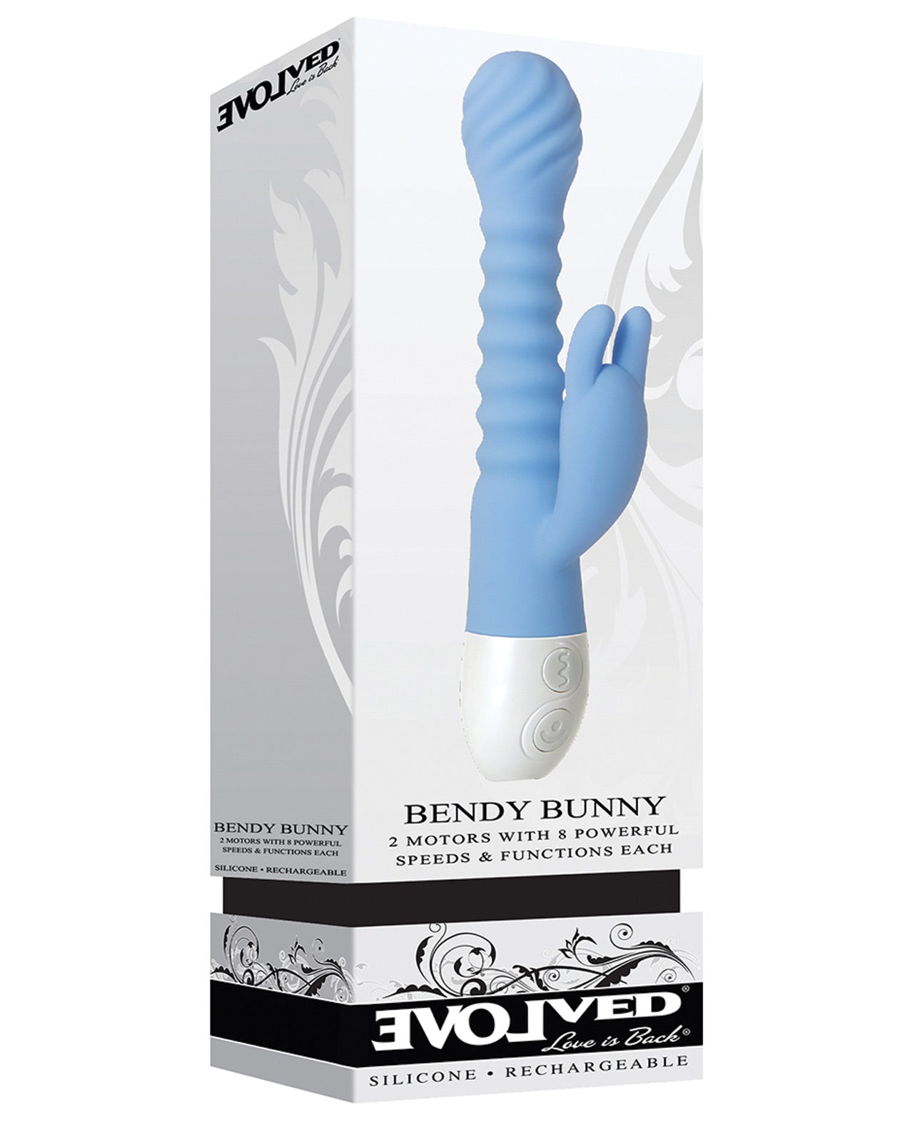 Evolved Bendy Bunny Dual Stim Rechargeable - Powder Blue - LUST Depot