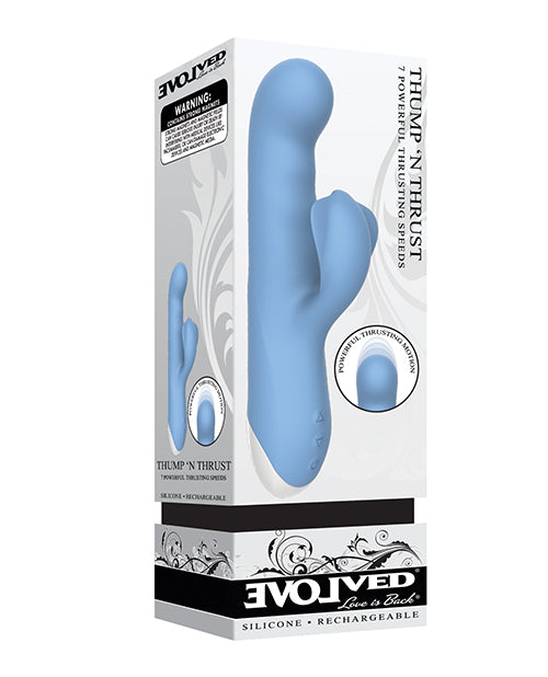 Evolved Thump N Thrust Rechargeable Dual Stim - Blue - LUST Depot