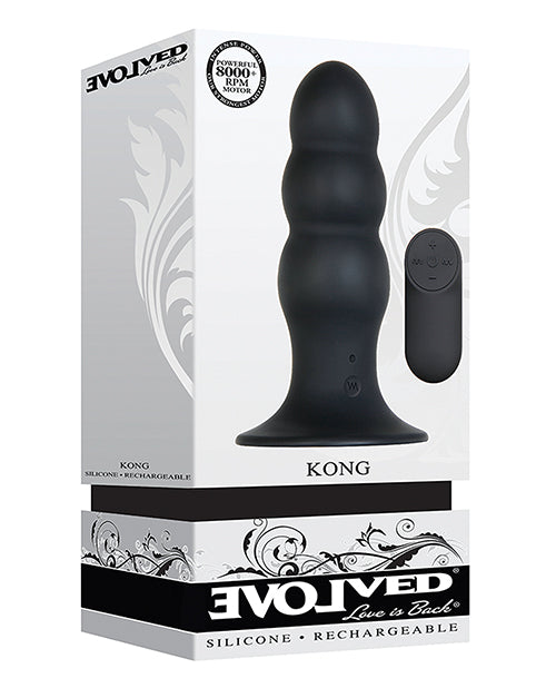 Evolved Kong Rechargeable Anal Plug - Black - LUST Depot