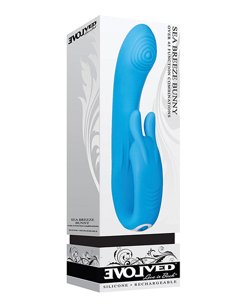 Evolved Sea Breeze Bunny Rechargeable Dual Stim - Blue - LUST Depot