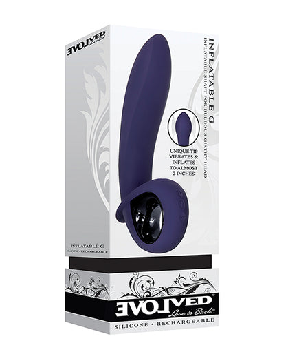 Evolved Inflatable G Rechargeable Vibrator - Purple - LUST Depot