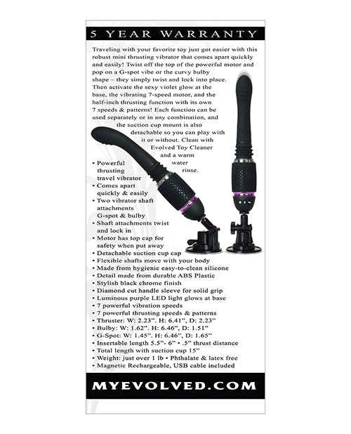 Evolved Thrust & Go Sex Machine - Black - LUST Depot