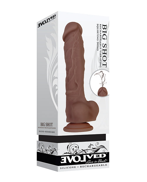 Evolved Big Shot Vibrating & Squirting Dong - Brown - LUST Depot