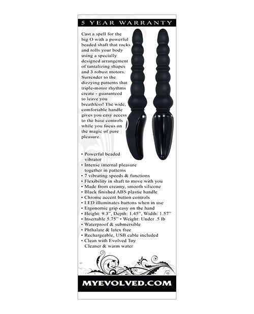 Evolved Magic Stick Beaded Vibrator - Black - LUST Depot