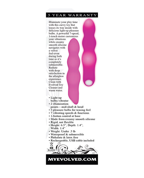 Evolved Afterglow Light Up Vibrator - Pink - LUST Depot