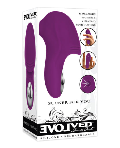 Evolved Sucker For You Finger Vibe - Purple - LUST Depot